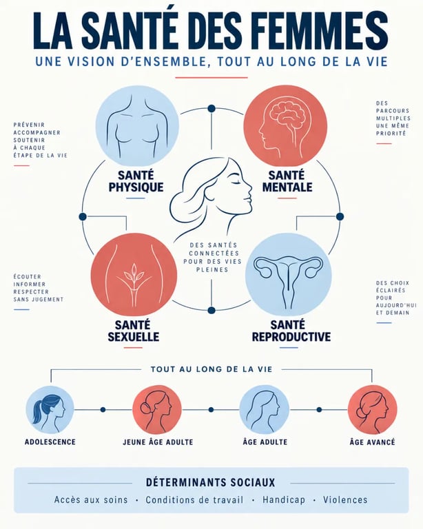 Santé des femmes : quatre dimensions et parcours de vie