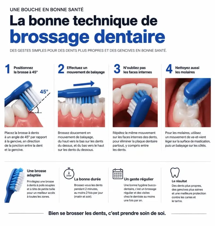 Technique de brossage pour une bonne hygiène dentaire