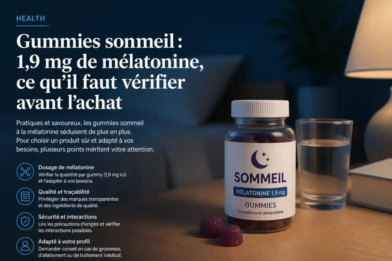 Gummies sommeil : 1,9 mg de mélatonine, ce qu’il faut vérifier avant l’achat